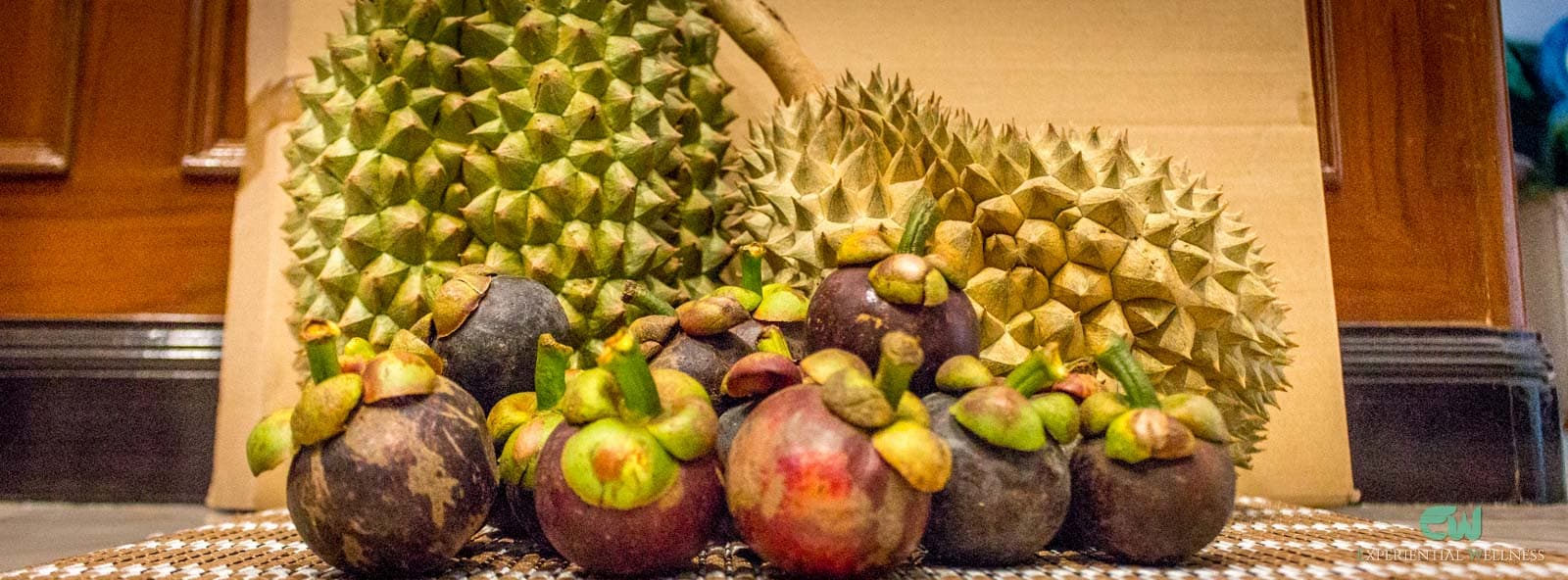 Durian and mangosteen, often called the king and queen of fruits