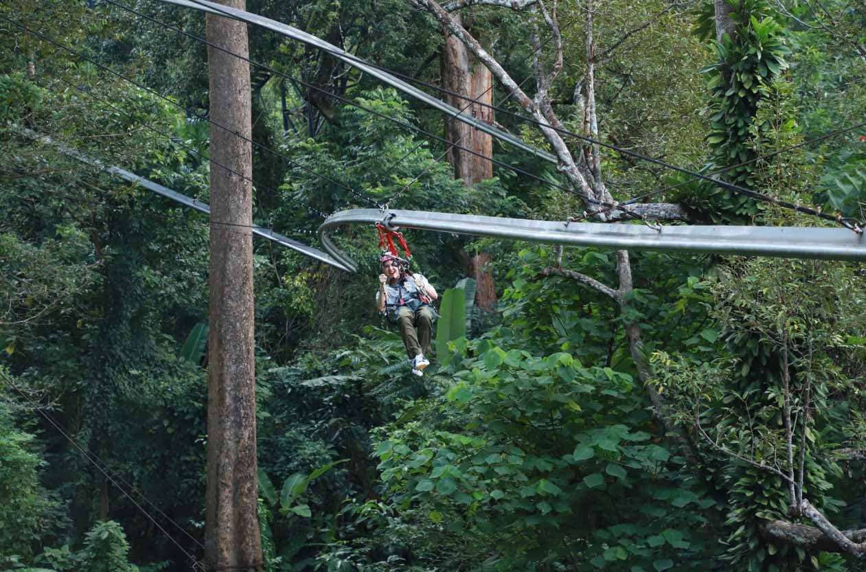 Hanuman World canopy course in Phuket rainforest