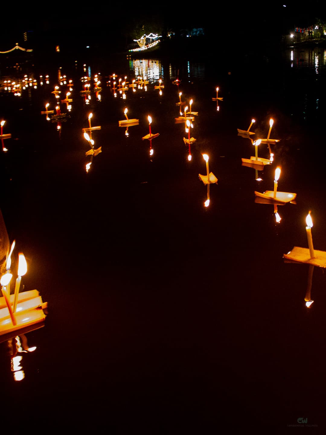 After the sunset, Thai people will carry handmade