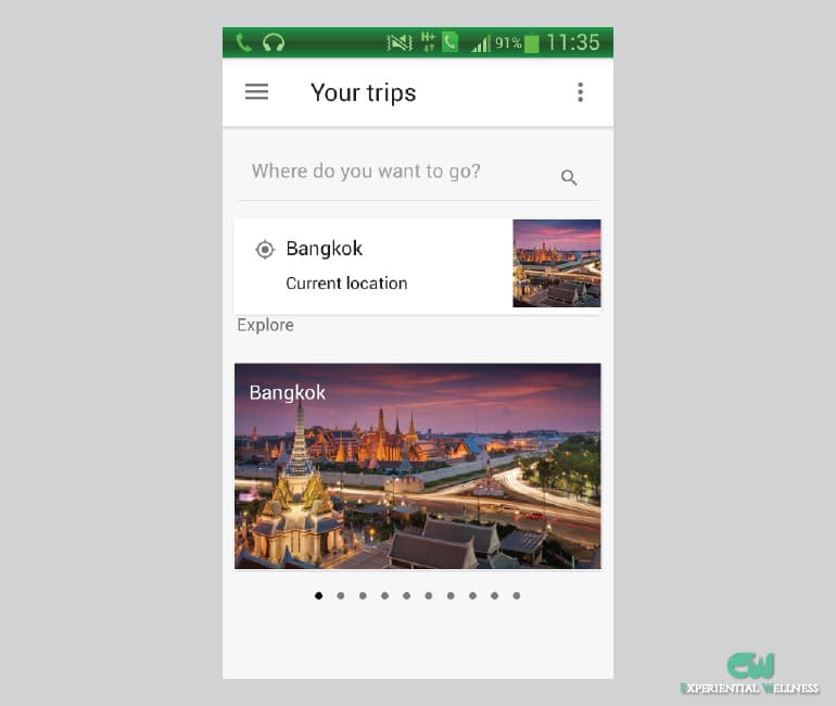 Google Trips explore Bangkok en Thaïlande