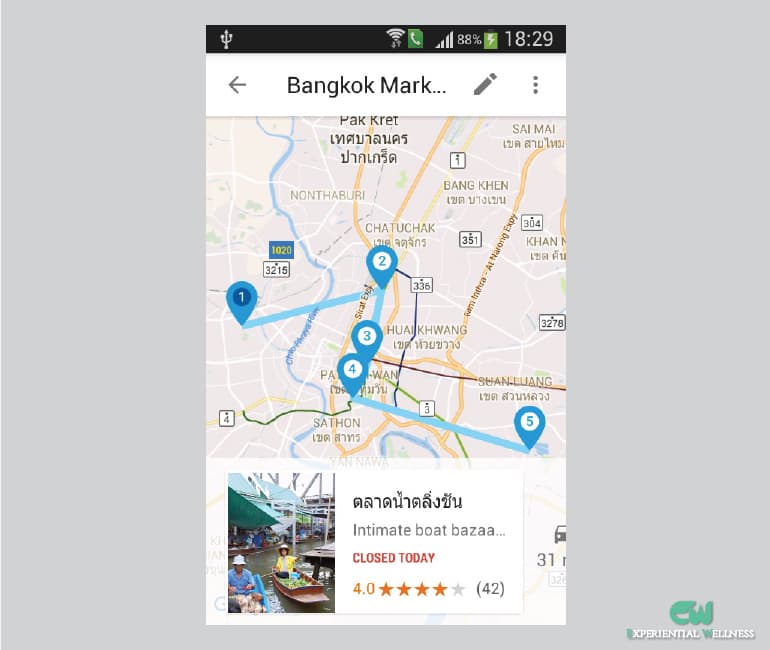 Google Trips 顯示浮動市場的評級