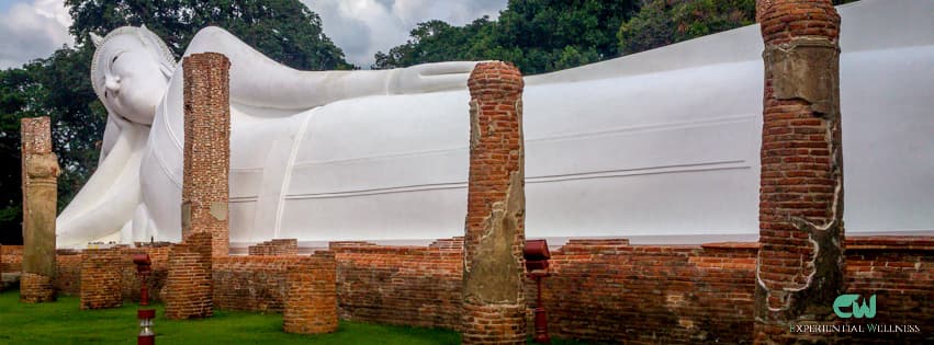 Image du Bouddha couché à Wat Khun Inthapramun