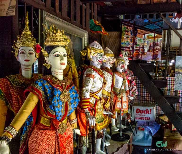 Thailändische Puppen aus der Ramayana-Erzählung der hinduistischen Mythologie